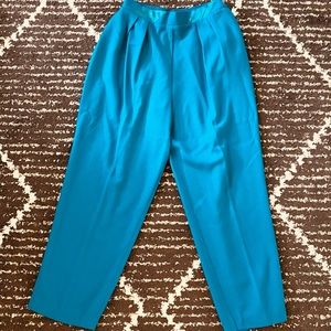 Sharp vintage teal trousers